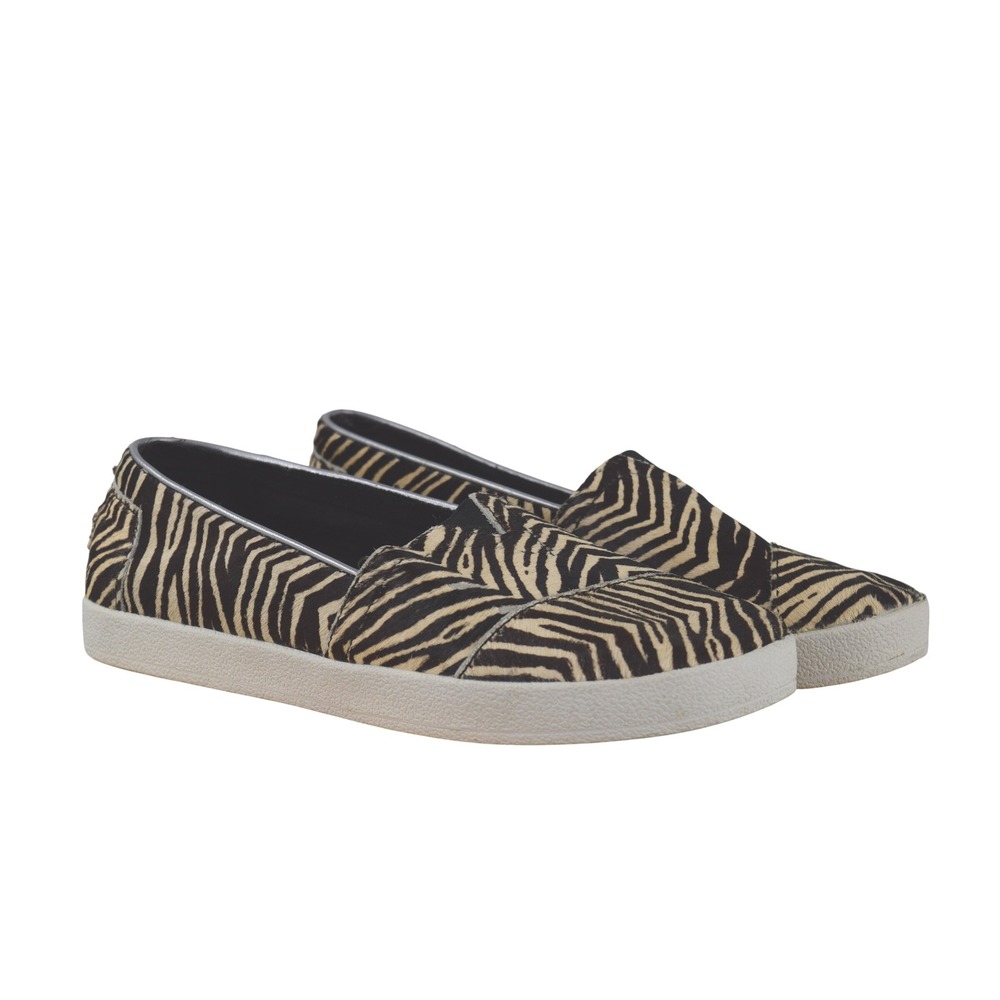TOMS Zebra Print Slip On‎ Shoes Women's Size 7